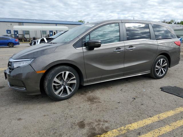 5FNRL6H84NB016612 - 2022 HONDA ODYSSEY TOURING GRAY photo 1