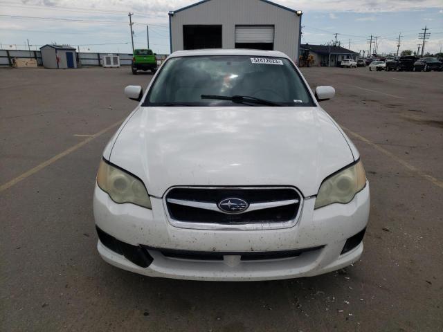 4S3BL616497225113 - 2009 SUBARU LEGACY 2.5I WHITE photo 5