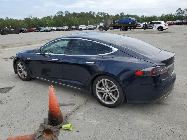 5YJSA1CG1DFP04722 - 2013 TESLA MODEL S BLUE photo 2
