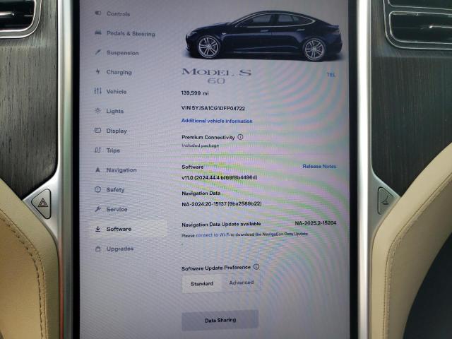 5YJSA1CG1DFP04722 - 2013 TESLA MODEL S BLUE photo 9