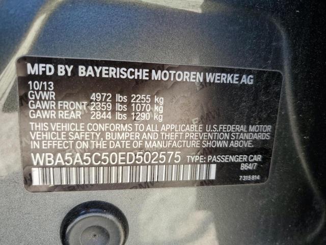 WBA5A5C50ED502575 - 2014 BMW 528 I GRAY photo 13