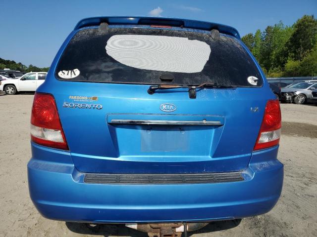 KNDJC733555393787 - 2005 KIA SORENTO EX BLUE photo 6