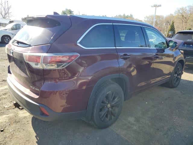 5TDJKRFH5FS176645 - 2015 TOYOTA HIGHLANDER XLE Tünd qırmızı foto 3