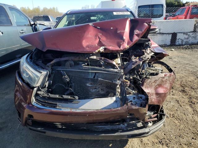 5TDJKRFH5FS176645 - 2015 TOYOTA HIGHLANDER XLE Tünd qırmızı foto 5