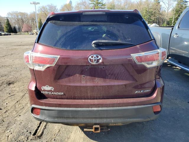 5TDJKRFH5FS176645 - 2015 TOYOTA HIGHLANDER XLE Tünd qırmızı foto 6