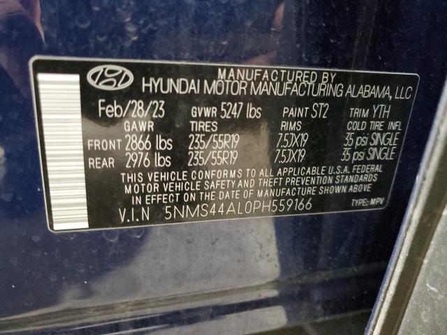 5NMS44AL0PH559166 - 2023 HYUNDAI SANTA FE LIMITED BLUE photo 13