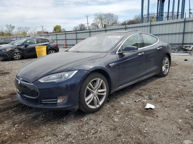 5YJSA1H10EFP52864 - 2014 TESLA MODEL S BLUE photo 1