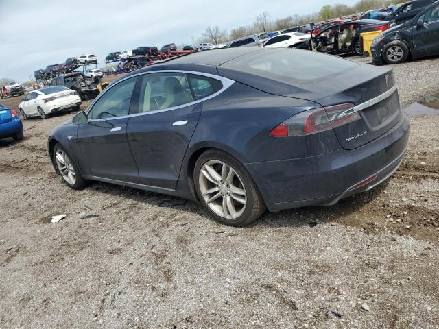 5YJSA1H10EFP52864 - 2014 TESLA MODEL S BLUE photo 2