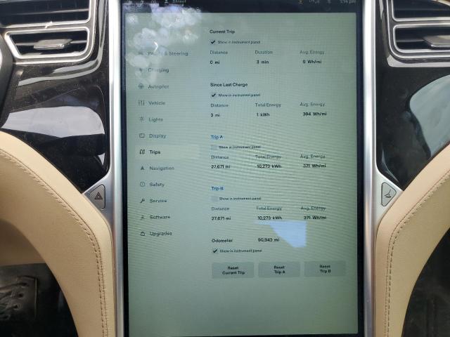 5YJSA1H10EFP52864 - 2014 TESLA MODEL S BLUE photo 9