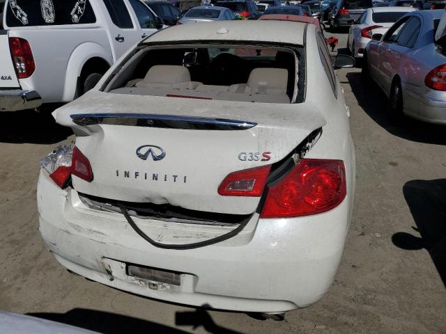 JNKBV61E68M228692 - 2008 INFINITI G35 WHITE photo 6