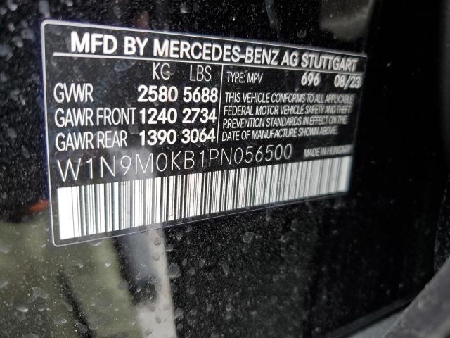 W1N9M0KB1PN056500 - 2023 MERCEDES-BENZ EQB 300 4MATIC BLACK photo 12