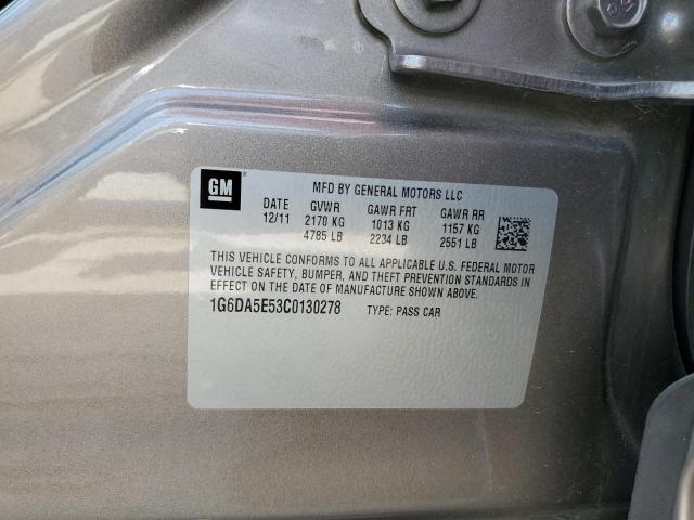 1G6DA5E53C0130278 - 2012 CADILLAC CTS TAN photo 12