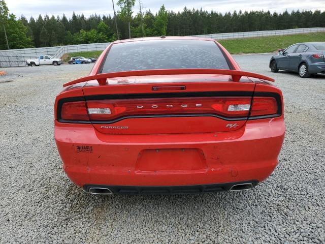 2C3CDXCT6EH282748 - 2014 DODGE CHARGER R/T RED photo 6