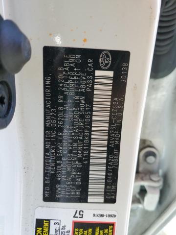 4T1G11BK8PU106517 - 2023 TOYOTA CAMRY SE NIGHT SHADE WHITE photo 12