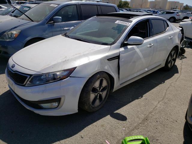 KNAGM4AD8C5025423 - 2012 KIA OPTIMA HYBRID WHITE photo 1