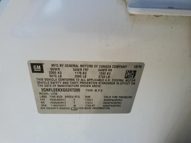 2GNFLEEKXG6207285 - 2016 CHEVROLET EQUINOX LS WHITE photo 14