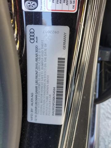 WAUW2AFC0GN154584 - 2016 AUDI S7 PRESTIGE BLACK photo 12