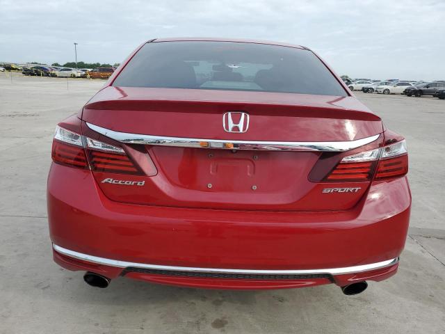 1HGCR2F53GA236696 - 2016 HONDA ACCORD SPORT RED photo 6