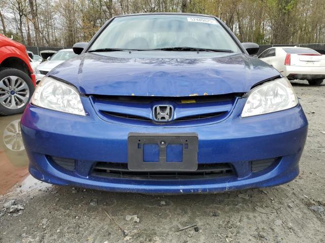 1HGES16324L013409 - 2004 HONDA CIVIC DX VP BLUE photo 5