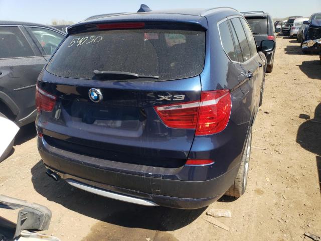 5UXWX7C58DL983017 - 2013 BMW X3 XDRIVE35I BLUE photo 6