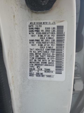 JN8DR09Y14W908433 - 2004 NISSAN PATHFINDER LE 灰色 照片 12