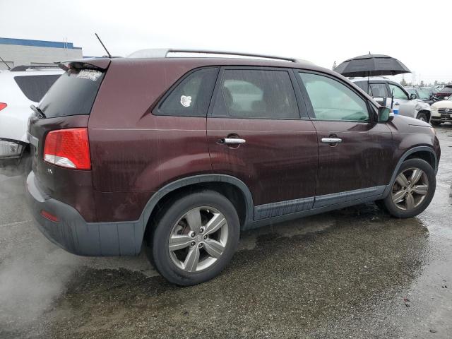 5XYKU3A63CG305069 - 2012 KIA SORENTO EX BURGUNDY photo 3