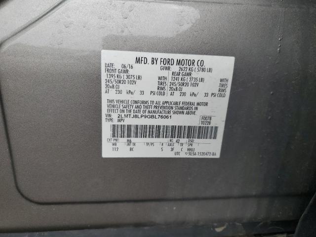 2LMTJ8LP9GBL76061 - 2016 LINCOLN MKX RESERVE 棕色 照片 14