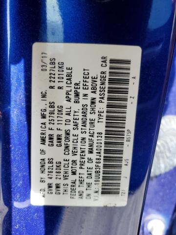 19UUB3F68JA000138 - 2018 ACURA TLX TECH+A ლურჯი ფოტო 12