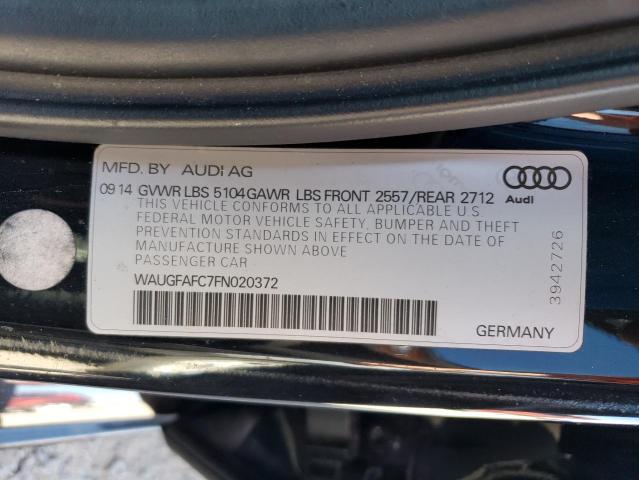 WAUGFAFC7FN020372 - 2015 AUDI A6 PREMIUM PLUS BLACK photo 12