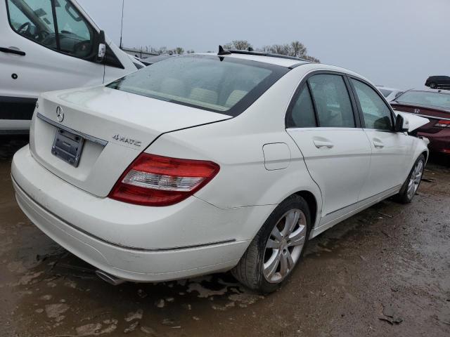 WDDGF81X28F187134 - 2008 MERCEDES-BENZ C 300 4MATIC WHITE photo 3