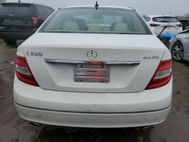 WDDGF81X28F187134 - 2008 MERCEDES-BENZ C 300 4MATIC WHITE photo 6