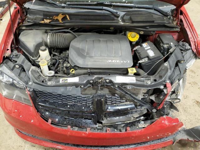 2C4RDGBG9GR258466 - 2016 DODGE GRAND CARA SE RED photo 12