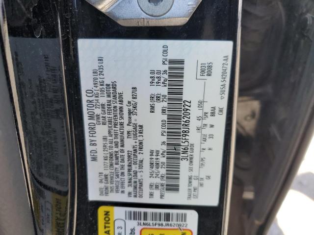 3LN6L5F98JR620922 - 2018 LINCOLN MKZ RESERVE შავი ფოტო 12