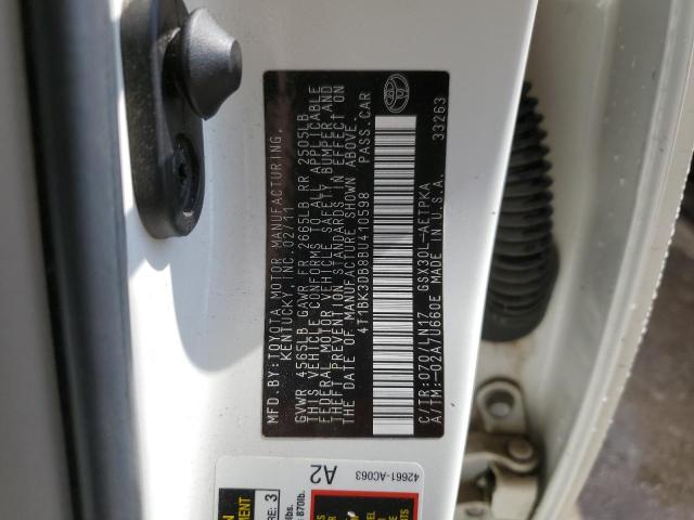 4T1BK3DB8BU410598 - 2011 TOYOTA AVALON BASE 白色 照片 13