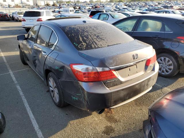 1HGCR3F81DA020096 - 2013 HONDA ACCORD EXL BLUE photo 2