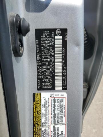 4T1BE46KX7U116072 - 2007 TOYOTA CAMRY CE SILVER photo 12