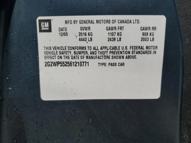 2G2WP552561210771 - 2006 PONTIAC GRAND PRIX 蓝色 照片 12