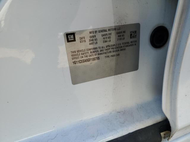 1G11C5SA6GF100795 - 2016 CHEVROLET MALIBU LIM LT 白色 照片 13