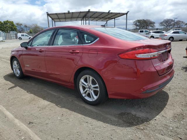 3FA6P0LU1JR235597 - 2018 FORD FUSION SE HYBRID RED photo 2