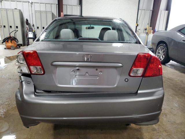 1HGES16395L017538 - 2005 HONDA CIVIC DX VP Մոխրագույն լուսանկար 6