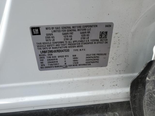 LRBFZME4XRD047530 - 2024 BUICK ENVISION PREFERRED WHITE photo 13