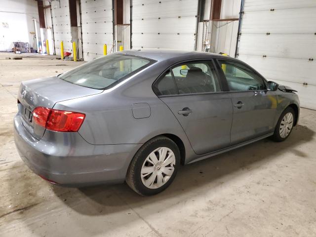 3VW2K7AJ9DM367210 - 2013 VOLKSWAGEN JETTA BASE GRAY photo 3