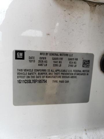 1G11C5SL7EF195754 - 2014 CHEVROLET MALIBU 1LT 白色 照片 12