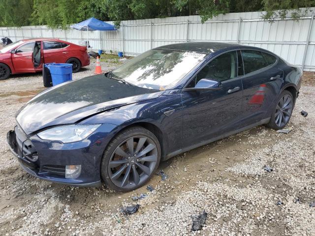 5YJSA1H15EFP52889 - 2014 TESLA MODEL S Azul foto 1