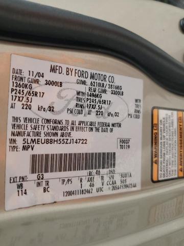 5LMEU88H55ZJ14722 - 2005 LINCOLN AVIATOR 米色 照片 13