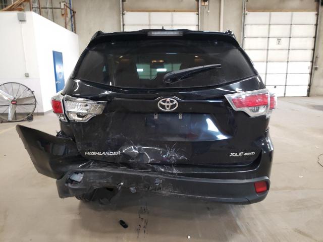 5TDJKRFH3GS502086 - 2016 TOYOTA HIGHLANDER XLE 黑色 照片 6