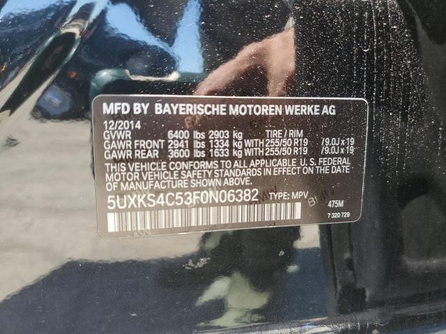 5UXKS4C53F0N06382 - 2015 BMW X5 XDRIVE35D BLACK photo 13