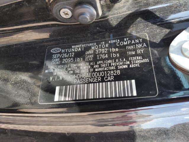 KMHDH6AE0DU012828 - 2013 HYUNDAI ELANTRA CO GS BLACK photo 12