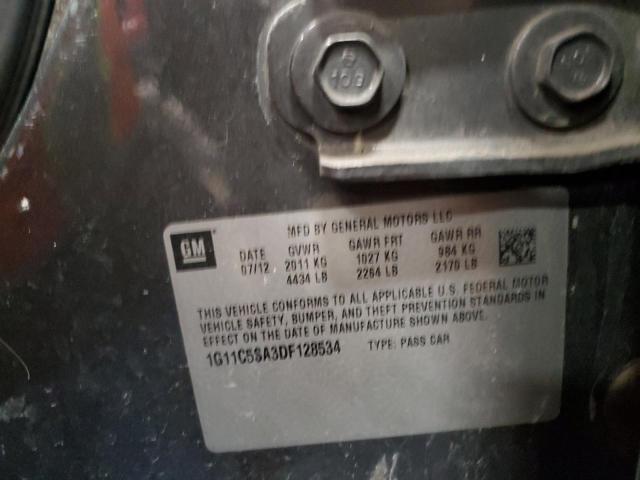 1G11C5SA3DF128534 - 2013 CHEVROLET MALIBU 1LT 黑色 照片 12