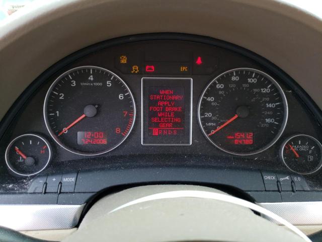WAUAF78E28A022435 - 2008 AUDI A4 2.0T GRAY photo 9